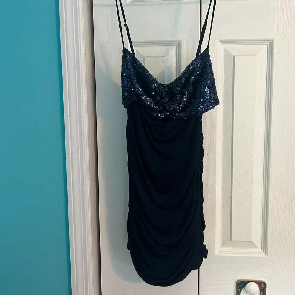 Lucy in the Sky Women's Navy Dress - Picture 3 of 3